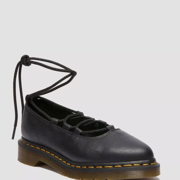 Elphie II Virginia leather ballet flats in Black Womens 10 - Picture 1 of 7